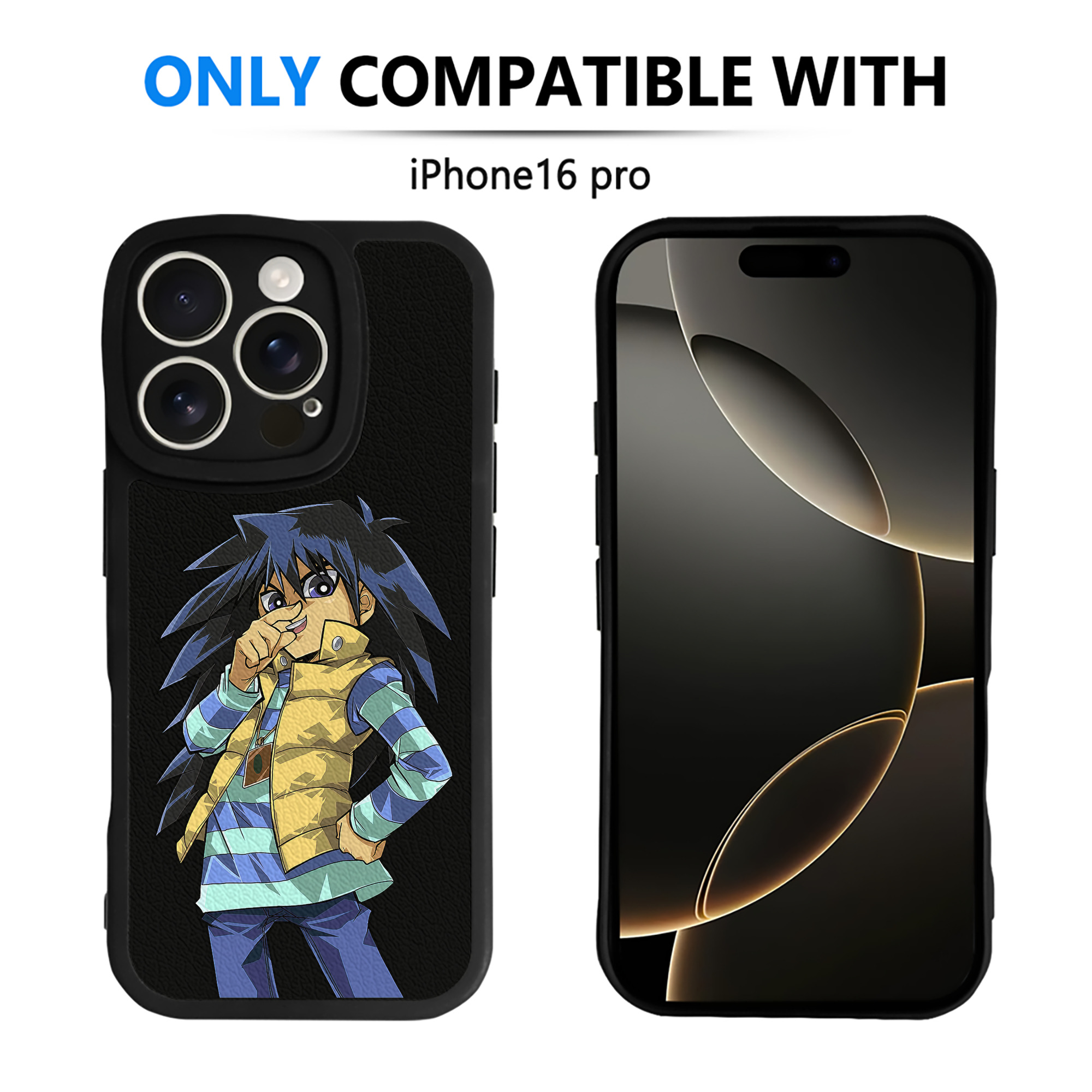 （画像用） 遊☆戯☆王 Yu-Gi-Oh! 【iPhone 16シリーズ対応】シリコンスマホケース（レザー調） 材質：シリコン